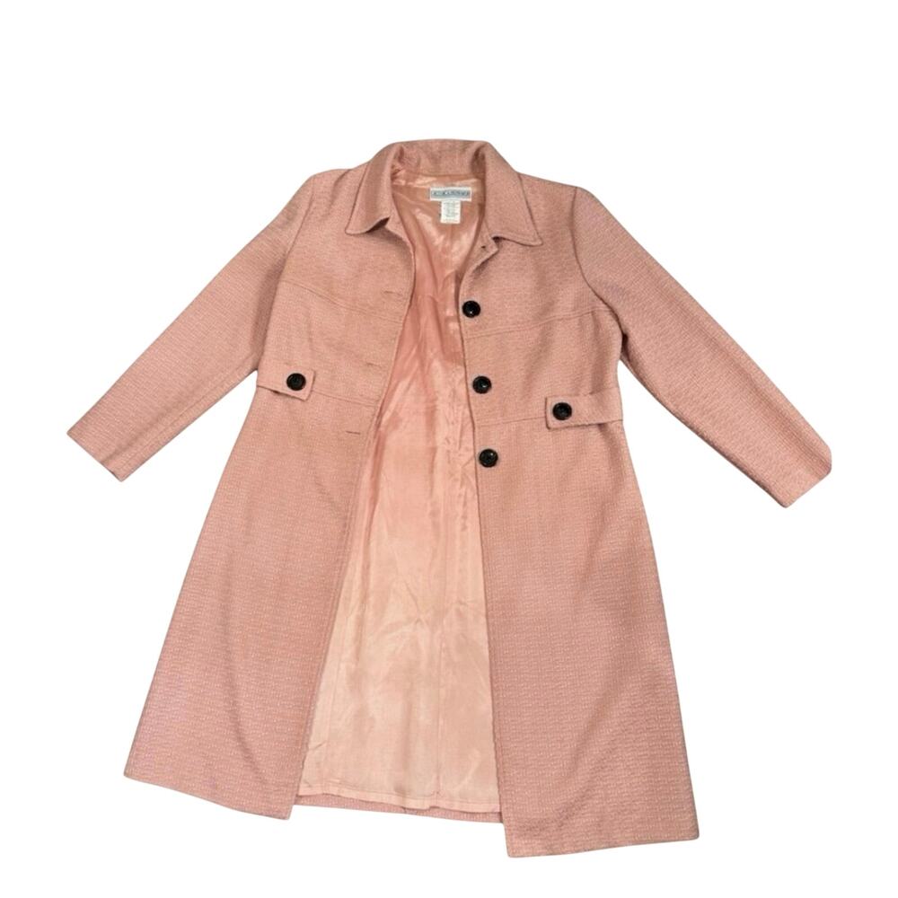 Vintage Jessica Howard Pink Coat Blazer Jacket Lined 70’s-80’s Trench Womens 14